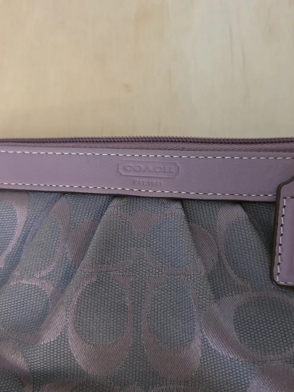 Coach Lilac Signature Wristlet